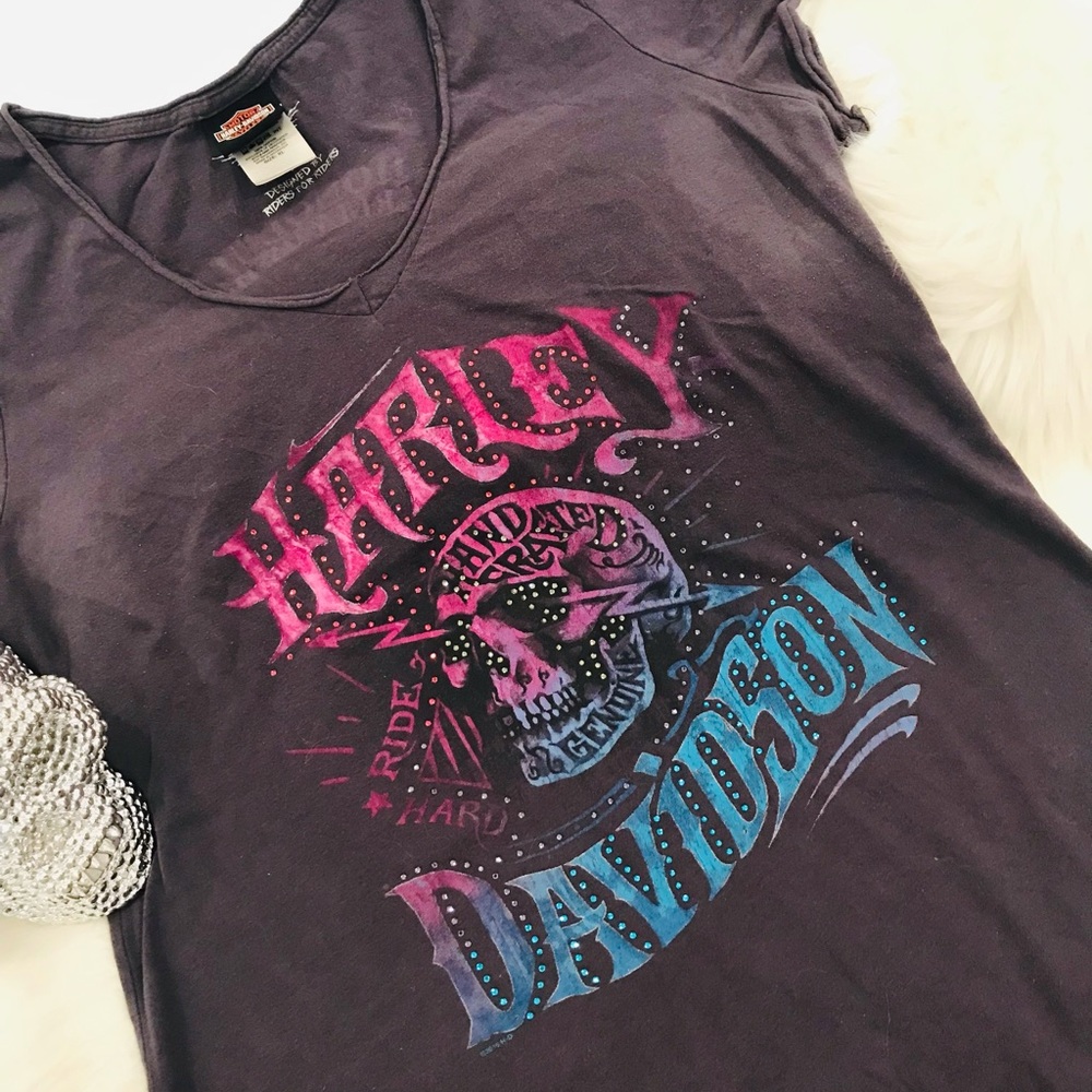 Harley Davidson- Women’s Bling tee